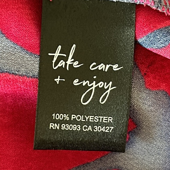 Nic + Zoe Happy Splash Floral Print Top Pink Red Purple XL with MEASUREMENTS! - Picture 10 of 15